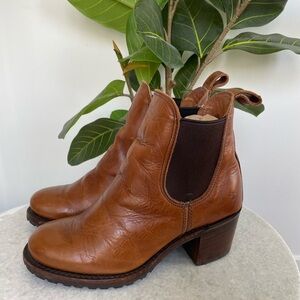 Frye Brown Leather Ankle Boots